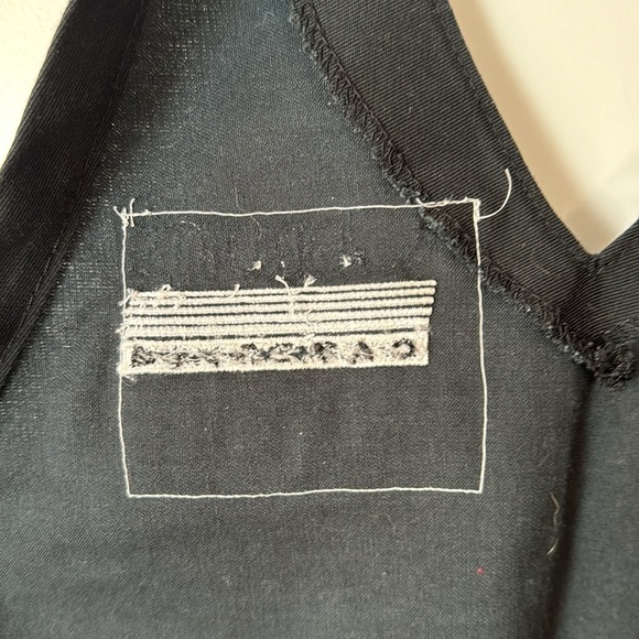 Augusta V neck apron USA patch stitching black vintage - Picture 5 of 7